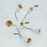 Spots Base LED avec Adaptateur Séparateur et Tuyau Extension de Marque | Marco Lucetti 5 plus 1 e27