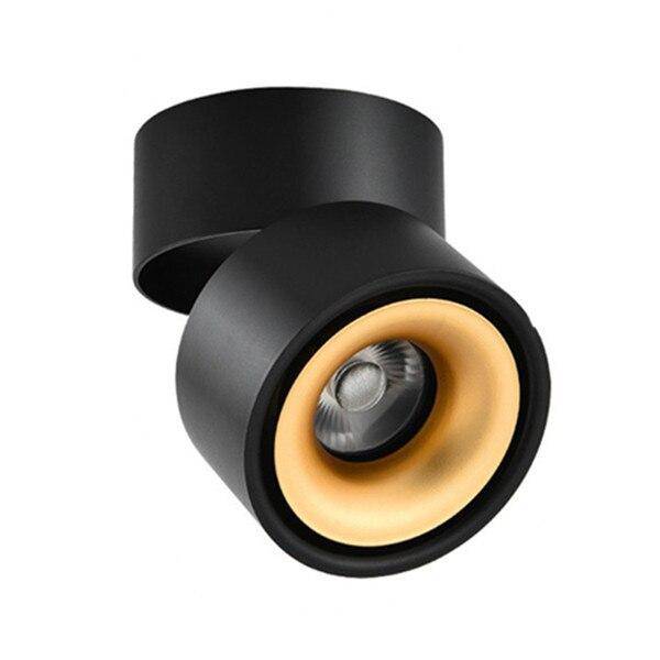 Spots LED Circulaires Orientables | Marco Lucetti Noir et doré / 7W / Froide