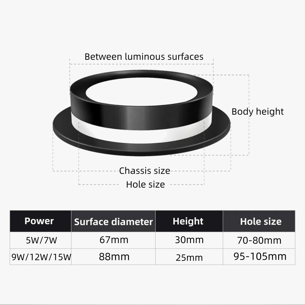 Stéréo élégant: LED Downlight 5W-15W - projecteur encastré réglable - pour chambre et cuisine - intérieur | Marco Lucetti