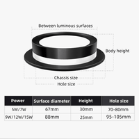 Stéréo élégant: LED Downlight 5W-15W - projecteur encastré réglable - pour chambre et cuisine - intérieur | Marco Lucetti