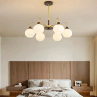 Style chinois : Lustre kaki pour salon et lampes nordiques pour chambre | Marco Lucetti