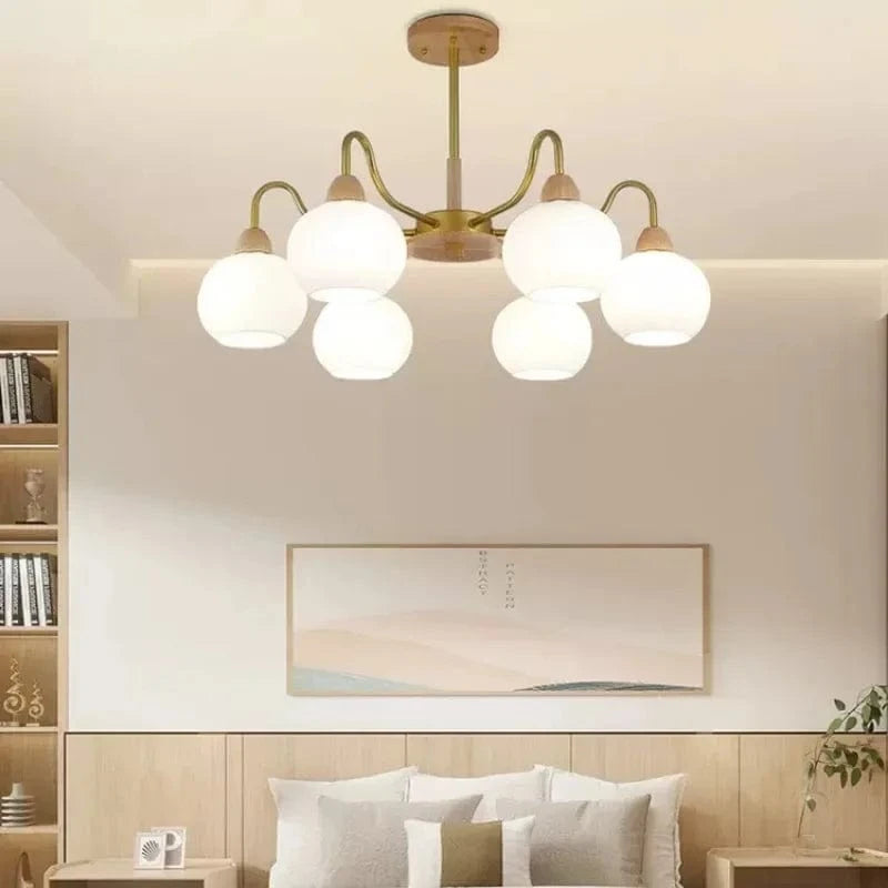 Style chinois : Lustre kaki pour salon et lampes nordiques pour chambre | Marco Lucetti