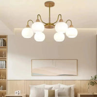 Style chinois : Lustre kaki pour salon et lampes nordiques pour chambre | Marco Lucetti