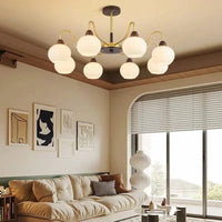Style chinois : Lustre kaki pour salon et lampes nordiques pour chambre | Marco Lucetti