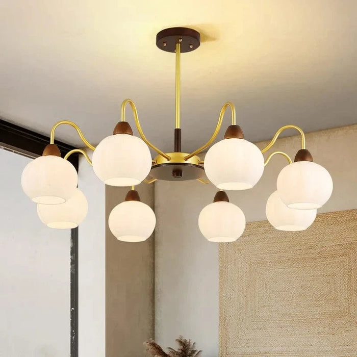 Style chinois : Lustre kaki pour salon et lampes nordiques pour chambre | Marco Lucetti