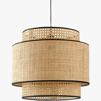 Suspension Cannage Japonaise Moderne: Lampe de Main en Rotin