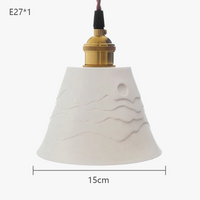 Suspension Style Japonais Zen en Céramique - Chez l'Habitant - Ambiance Montagne et Ombre - Chambre en Laiton avec Éclairage LED