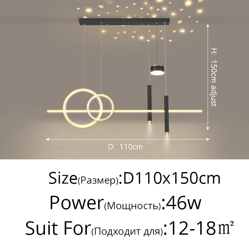 Style Nordique : Suspension LED Luminaire Abajur
