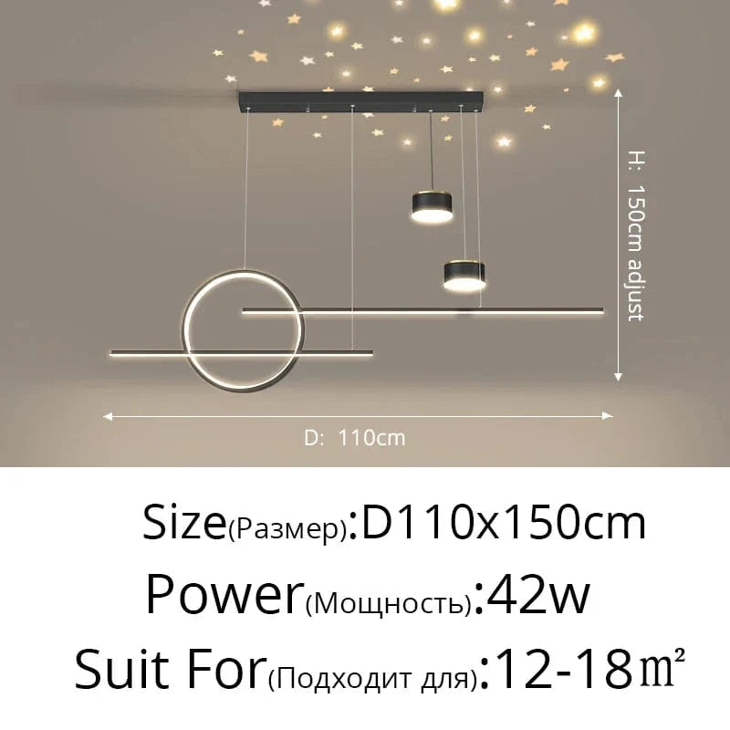 Style Nordique : Suspension LED Luminaire Abajur | Marco Lucetti A noir / Blanc froid Pas de télécommande