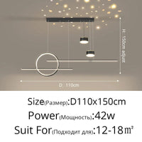 Style Nordique : Suspension LED Luminaire Abajur | Marco Lucetti A noir / Blanc froid Pas de télécommande