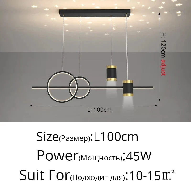 Style Nordique : Suspension LED Luminaire Abajur | Marco Lucetti E Noir / Blanc froid Pas de télécommande