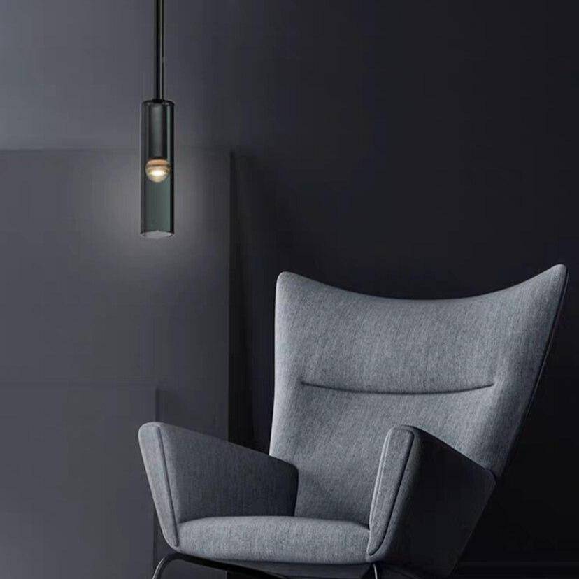 Suspension à LED cylindrique en verre cristal FlyLux. | Marco Lucetti