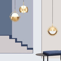 Suspension à LED Dorée "Golden Ball" | Marco Lucetti