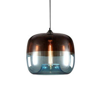Suspension à LED en verre coloré Apple. | Marco Lucetti Bleu