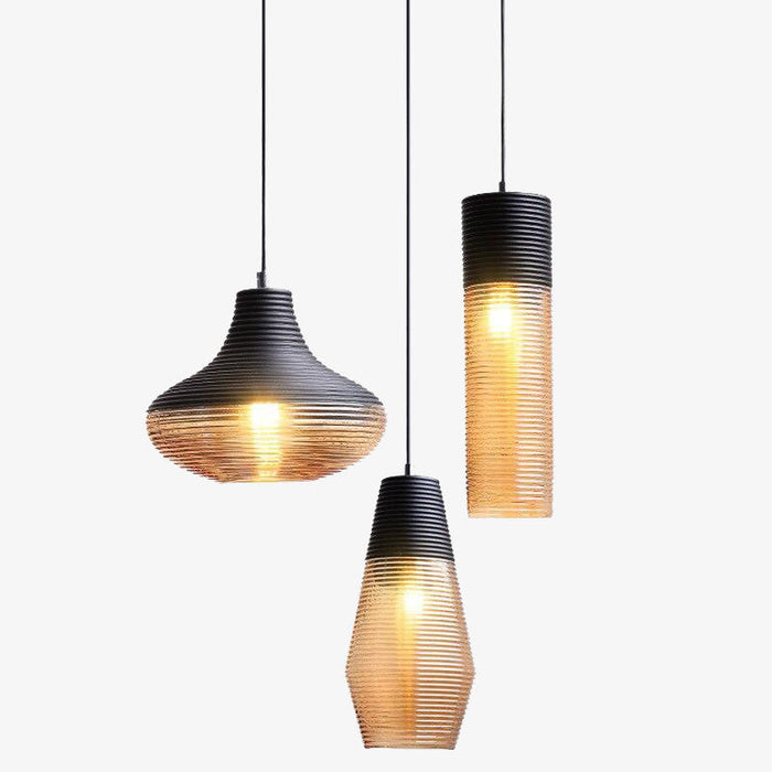 Suspension à LED en verre Dolce Chic