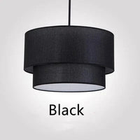 Suspension Abat-jour Style Lin Moderne | Marco Lucetti Noir / D40cm