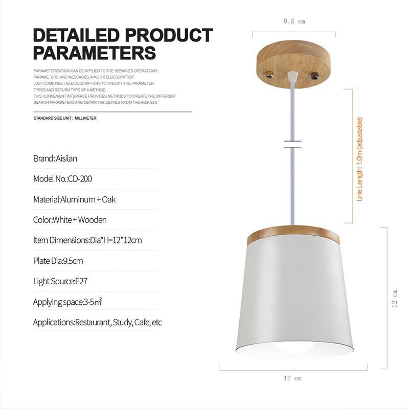 Suspension Aisilan - Design Bois et Métal Blanc | Marco Lucetti