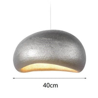 Suspension Akane avec abat-jour design incurvé | Marco Lucetti Argenté - 40cm