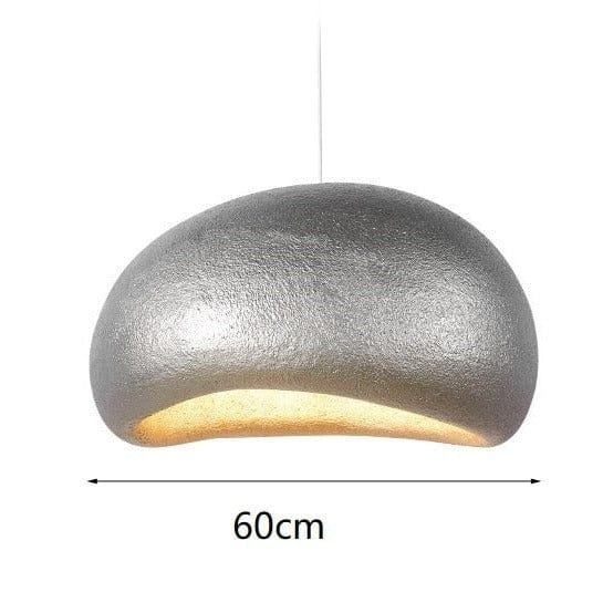 Suspension Akane avec abat-jour design incurvé | Marco Lucetti Argenté - 60cm