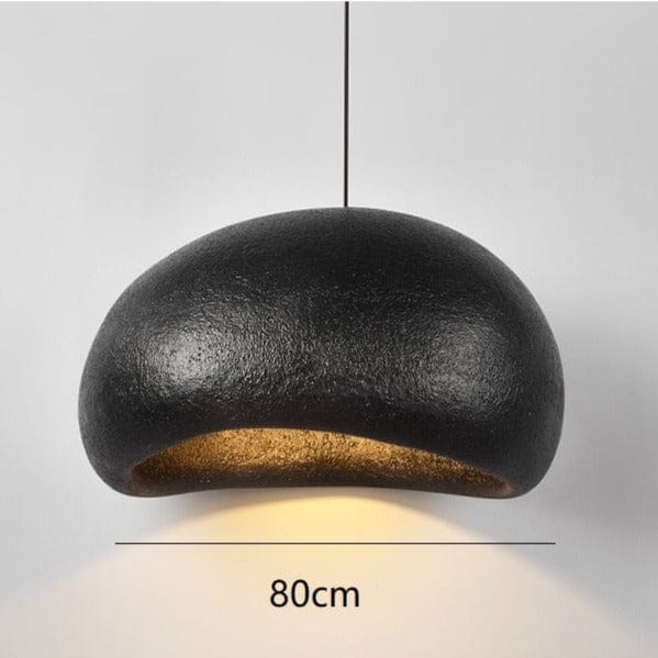 Suspension Akane avec abat-jour design incurvé | Marco Lucetti Noir - 80cm