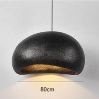 Suspension Akane avec abat-jour design incurvé | Marco Lucetti Noir - 80cm