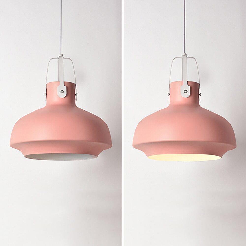 Suspension Aliza : Design Industriel avec Abat-jour Coloré | Marco Lucetti Rose