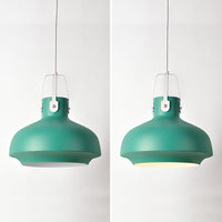 Suspension Aliza : Design Industriel avec Abat-jour Coloré | Marco Lucetti Vert