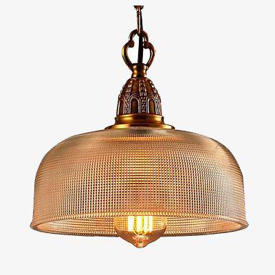 Suspension Antique Industrielle Dorée à LED -  design américain | Marco Lucetti
