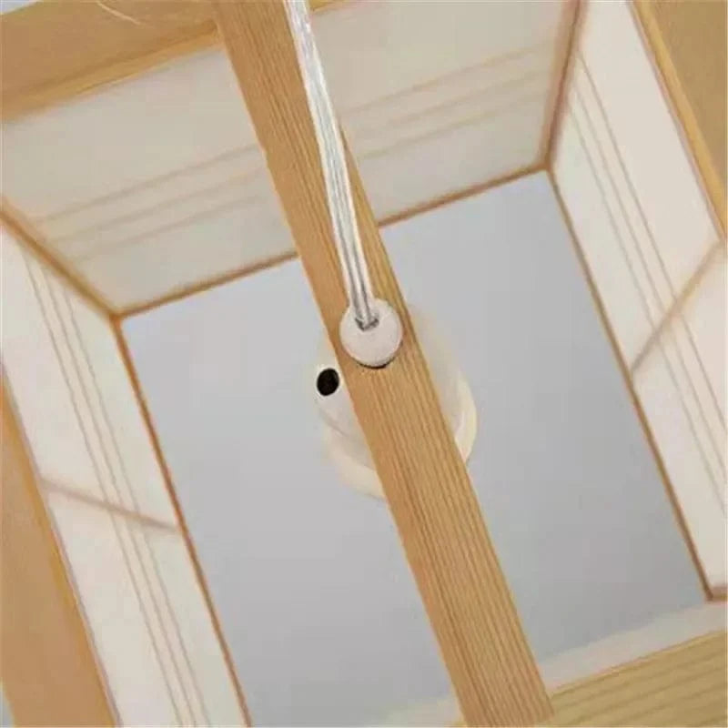 Suspension artistique en bois de style japonais | Marco Lucetti