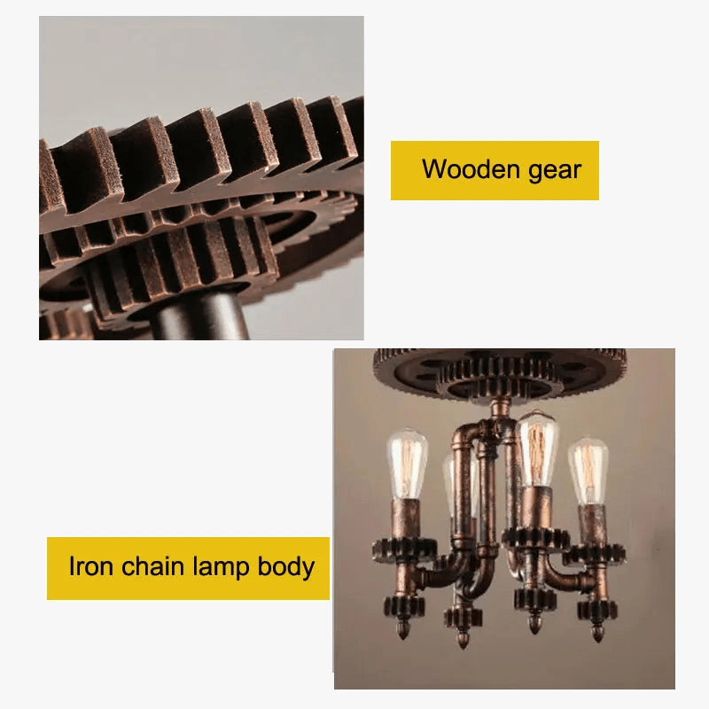 Suspension artistique en fer de Style Industriel Vintage - LuminArt | Marco Lucetti