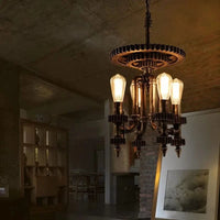 Suspension artistique en fer de Style Industriel Vintage - LuminArt | Marco Lucetti