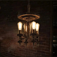 Suspension artistique en fer de Style Industriel Vintage - LuminArt | Marco Lucetti