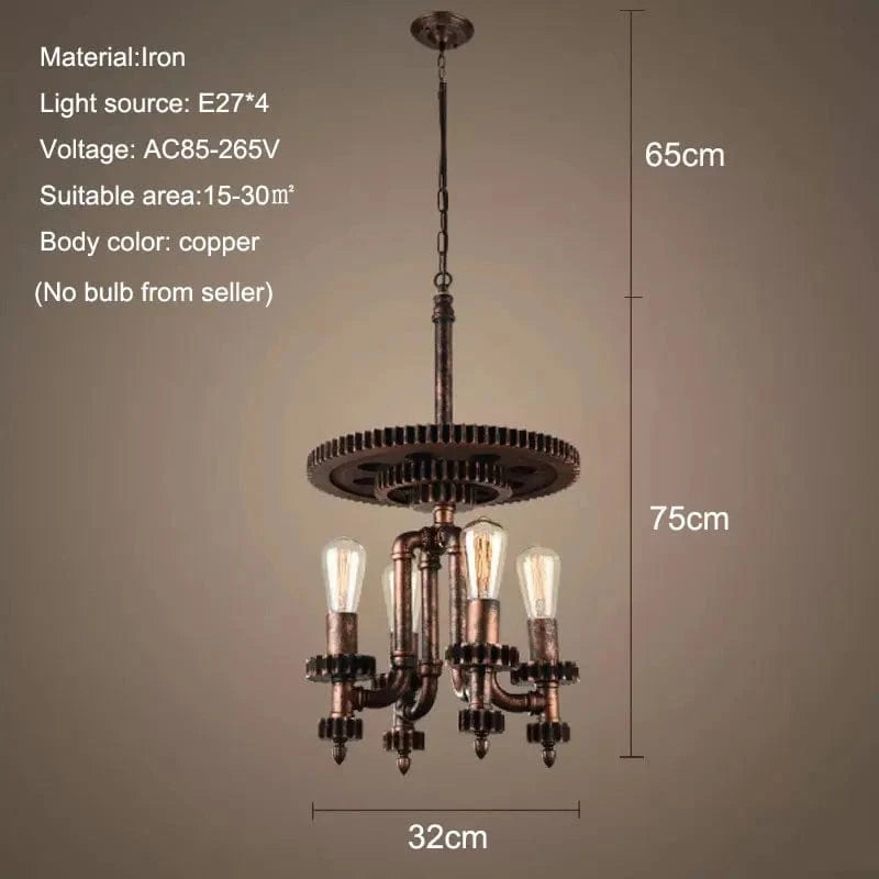 Suspension artistique en fer de Style Industriel Vintage - LuminArt | Marco Lucetti Tapez B