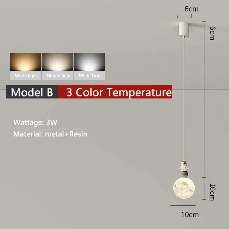 Suspension astronaute galactique en résine | Marco Lucetti Modèle B / AC220V-240V / 3 Température de couleur