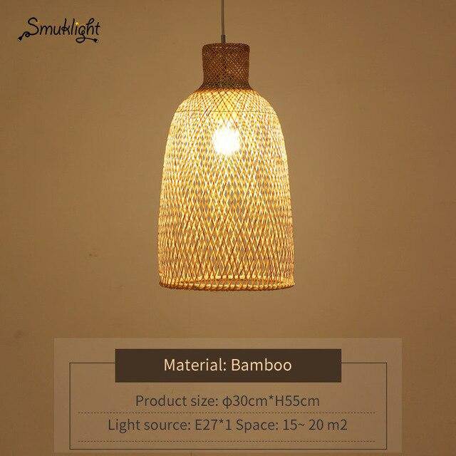 Suspension bambou moderne Work. | Marco Lucetti 30x55cm