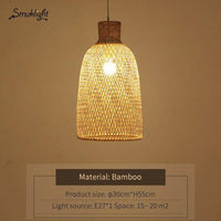 Suspension bambou moderne Work. | Marco Lucetti 30x55cm
