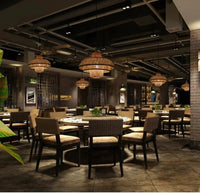 Suspension Bambou tissage LED Variations Tailles | Marco Lucetti