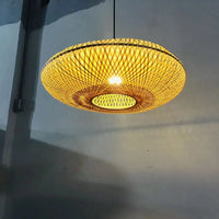 Suspension Bambou tissage LED Variations Tailles | Marco Lucetti 50CM2