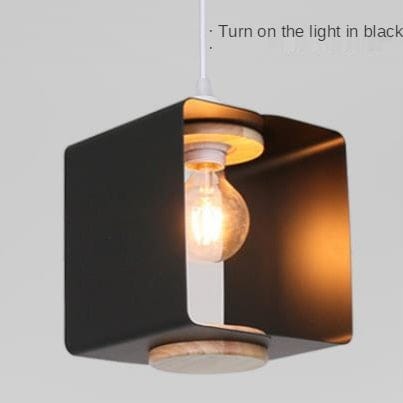 Suspension Besley avec abat-jour rectangulaire coloré | Marco Lucetti Noir