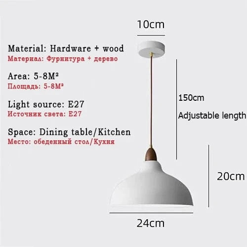 Suspension blanche E27 pour Table à manger - Luminaires modernes E27 LED loft | Marco Lucetti C