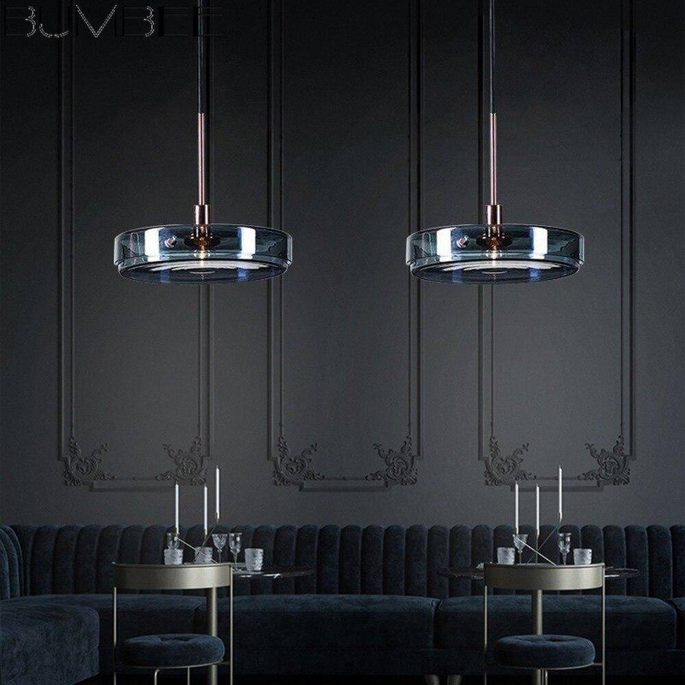 Suspension bleue en verre - Design et élégance pour votre salle à manger | Marco Lucetti