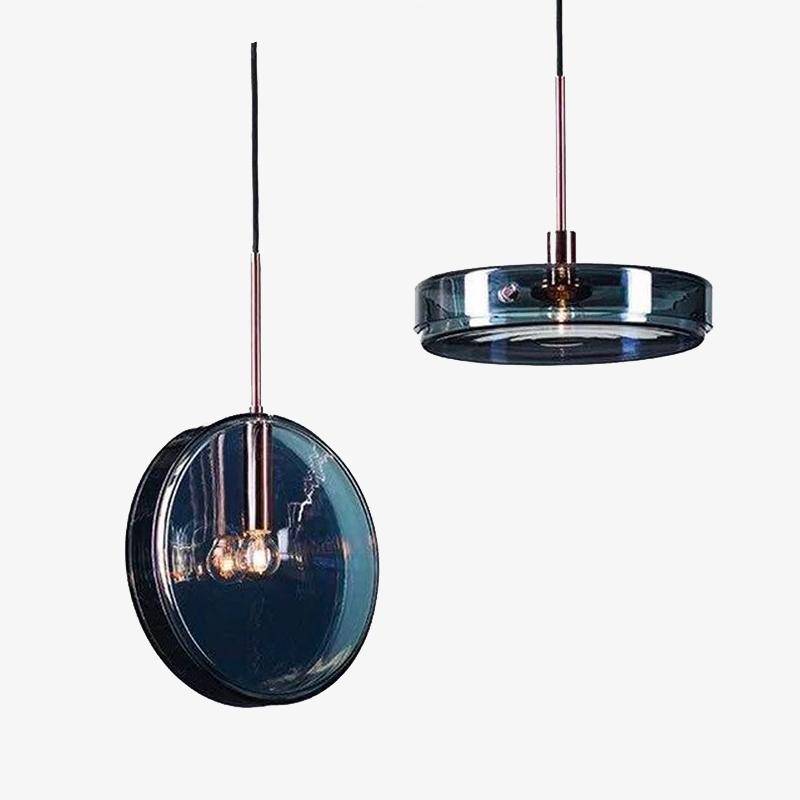 Suspension bleue en verre - Design et élégance pour votre salle à manger | Marco Lucetti