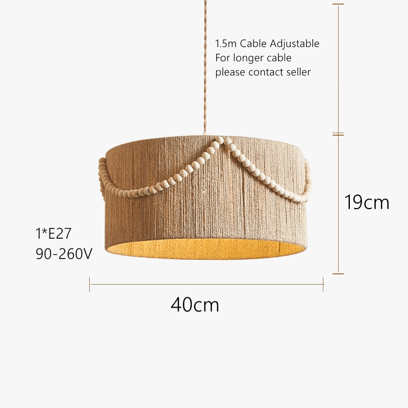 Suspension bohème en perles de bois Wabi Sabi | Marco Lucetti