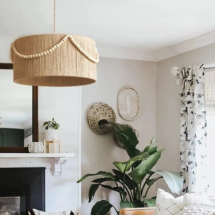 Suspension bohème en perles de bois Wabi Sabi | Marco Lucetti