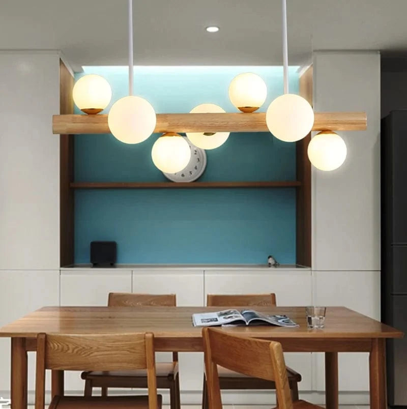 Suspension Bois Minimaliste LED - Style Moderne | Marco Lucetti