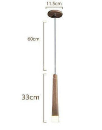 Suspension bois Nordic - Longue barre moderne | Marco Lucetti 1 lampe - Base 10cm / Froide