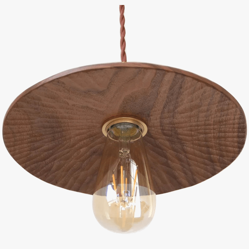 Suspension Bois Nordique Design Sculpté à la Main Noyer Noir Suspension Chambre Chevet Restaurant Décor Simple | Marco Lucetti