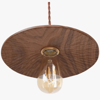 Suspension Bois Nordique Design Sculpté à la Main Noyer Noir Suspension Chambre Chevet Restaurant Décor Simple | Marco Lucetti