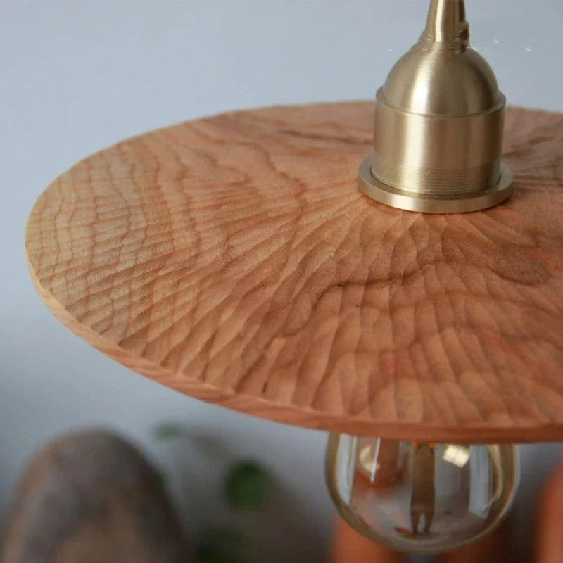 Suspension Bois Nordique Design Sculpté à la Main Noyer Noir Suspension Chambre Chevet Restaurant Décor Simple | Marco Lucetti Bleu / Diamètre 22cm