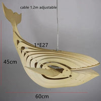 Suspension bois Poisson  | Marco Lucetti 60 cm